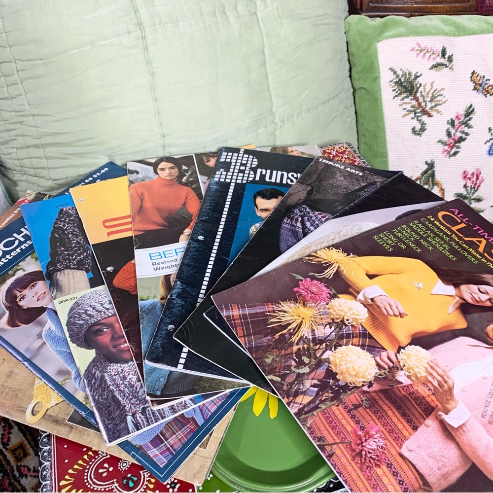 60s 70s Crochet Knitting Booklets